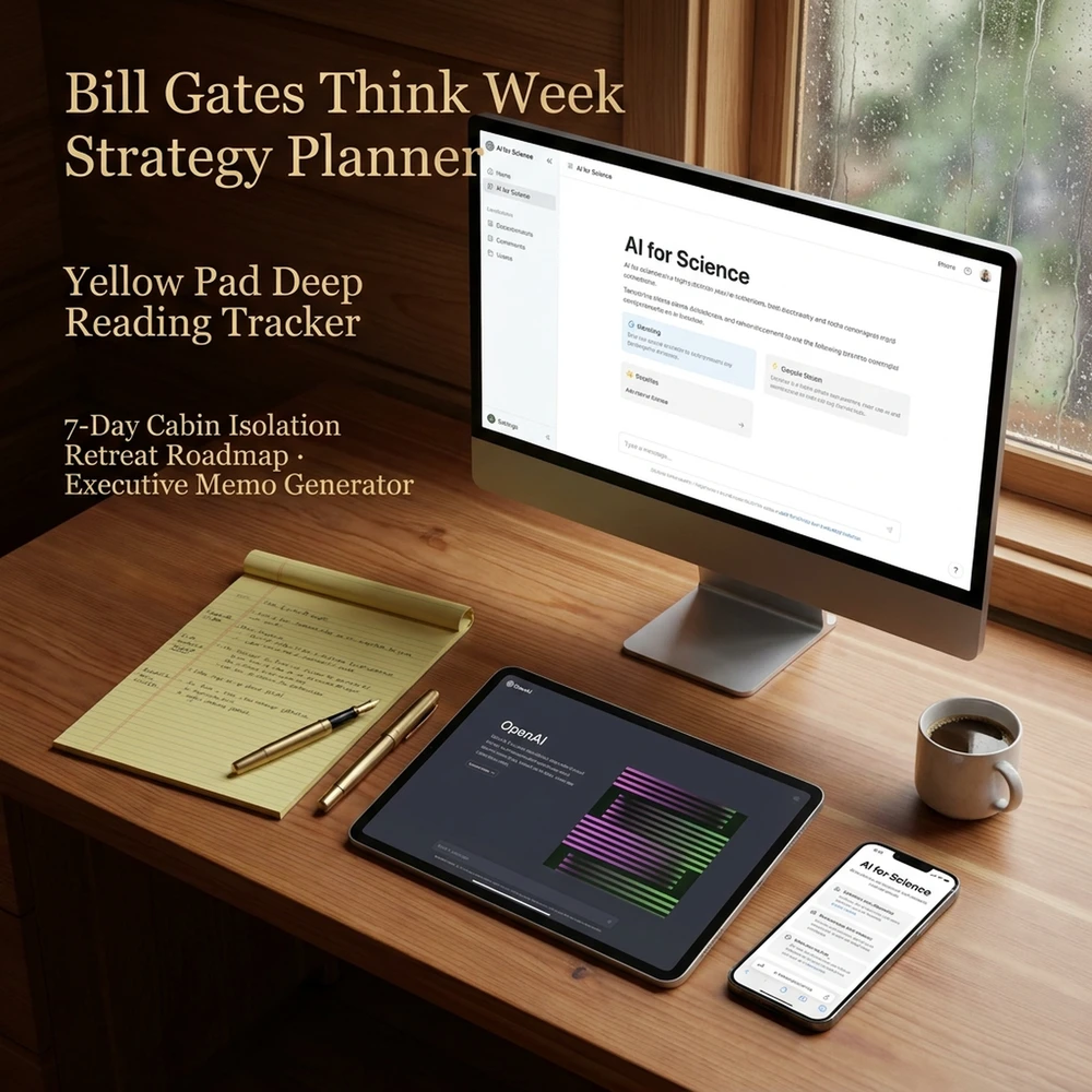 Bill Gates Think Week Solitary Cabin Strategy and Yellow Pad Reading Architecture