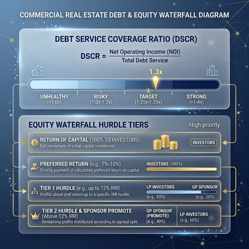 Figure 2: Commercial Real Estate Debt & Equity Waterfall Diagram
