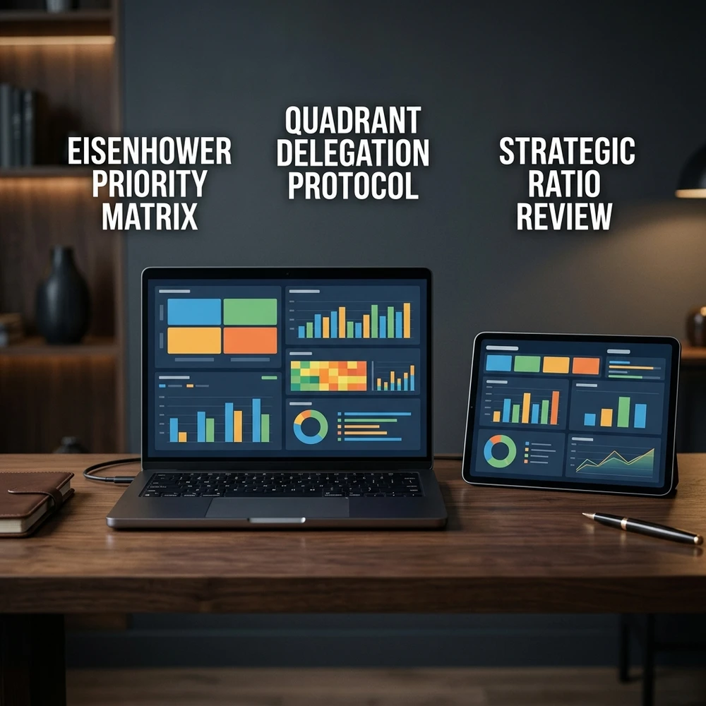 Eisenhower Matrix Four Quadrants Executive Prioritization and Task Delegation Framework
