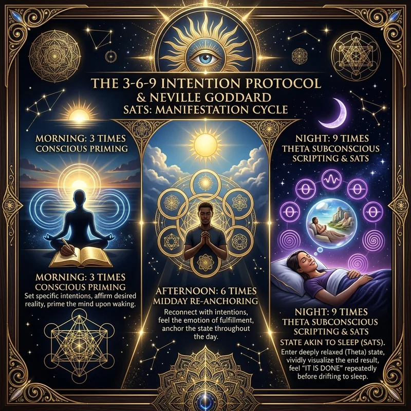 Figure 2: The Nikola Tesla 3-6-9 Intention Protocol & Neville Goddard SATS Cycle